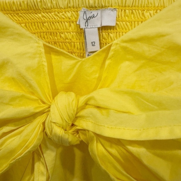 Joie Clorinda Cut Out Hi Low ruffle poplin dress Womens size 12 Large $288 EUC - Picture 7 of 9